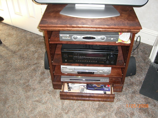 cherry wood tv stand